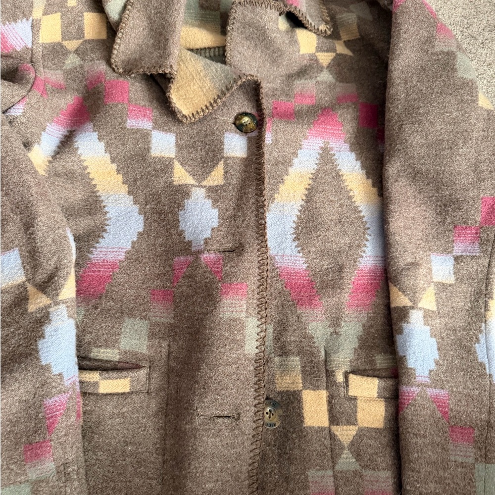 Geometric Patterned Coat - image 3